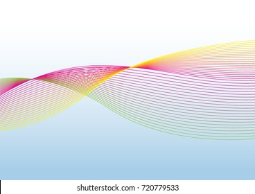 The multi color wave vector Abstract background
