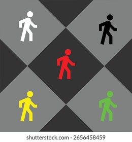 Mehrfarbiges Design des Workout-Symbols.