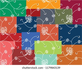 Multi Colore Abstract Background paisley pattern 