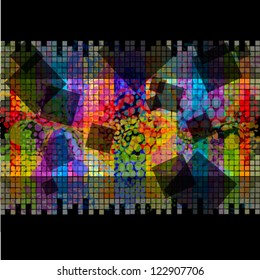 Multi colored abstract background with squares