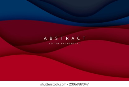 multi colored abstract blue red papercut overlap layers background. eps10 vector