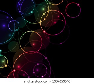 Multi colored abstract circles background. 