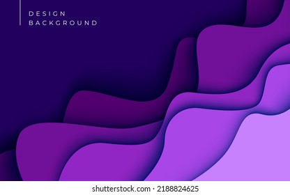 multi colored abstract purple colorful wavy papercut overlap layers background. eps10 vector