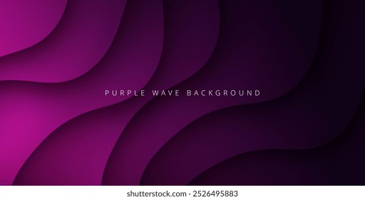 multi colored abstract purple dynamic wavy papercut overlap layers background. eps10 vector