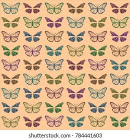 Multi colored butterflies