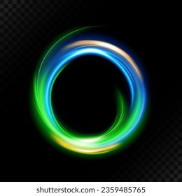 Multi Colored Circular Light, Vector Illustration