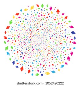 Multi Colored Ethereum Crystal festive sphere. Vector globula fireworks designed from randomized ethereum crystal objects. Bright Vector illustration.