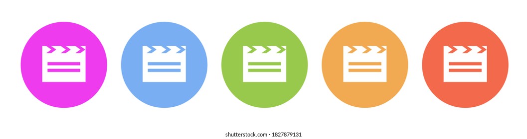 Multi colored flat icons on round backgrounds. Closed slate multicolor circle vector icon