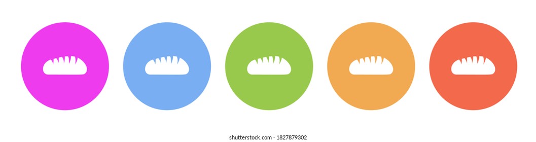 Multi colored flat icons on round backgrounds. Bred multicolor circle vector icon