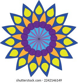 Multi Colored Floral Type Vector Image