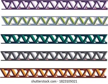 multi colored geometric ornamental border