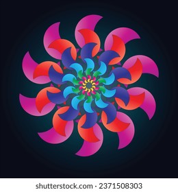 Multi Colored Gradient Shape Design Pattern