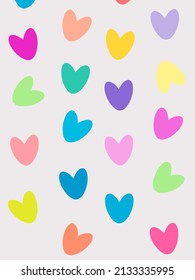 multi colored heart background illustration for banner, flyer, brochure, booklet, presentation or websites design