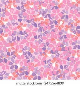 Mehrfarbiges Hibiskusblütenmuster mit rosa Hintergrund. Vektorgrafik-Illustration Handzeichnung. Für alle Druckdesign-Texturen.