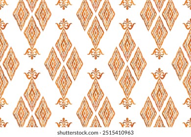 Multi colored horizontal stripe pattern.Floral Ikat pattern embroidery border.Pattern Ikat pattern Ethnic Pattern"This content was created using vector drawing tools and software, not generated by AI"