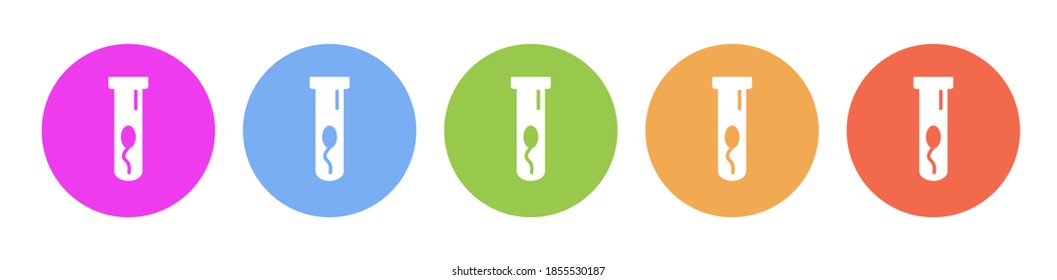 Icono multicolor Espíritu de inseminación artificial. Banner de botón de la interfaz de placa redonda para la ilustración de la aplicación