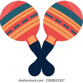 multi colored maracas illustration over white