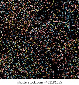 Multi Colored noise Abstract  background. Small piece of chaotic seamless pattern. Many speck ornament