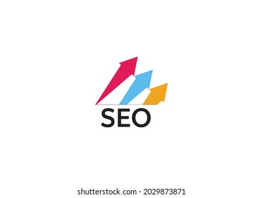Multi Colored SEO Logo Icon With Arrows 