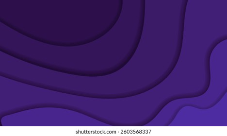 multi colored soft purple wavy papercut with overlap layers background