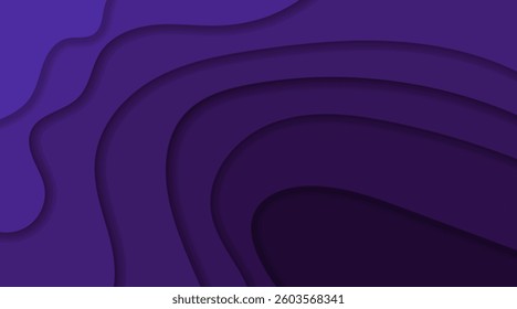 multi colored soft purple wavy papercut with overlap layers background