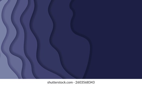 multi colored soft purple wavy papercut with overlap layers background