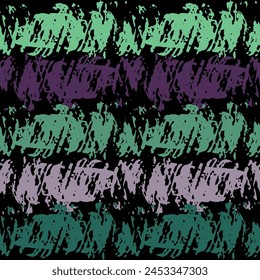 Multi colored squiggled bold lines with loops and dots seamless pattern. Multi-color seamless vector background. 