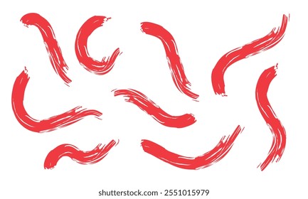 Multi colored squiggles with circles seamless pattern. Brush drawn bold curved lines, waves and swirls. Abstract geometric colorful background with organic bold lines. Childish doodles and scribbles.