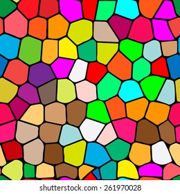 Multi colored stained glass Illustration (seamless texture)