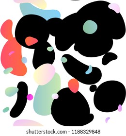 Multi colored vector seamless cover with circles and ovals. Modern abstract illustration with colorful water drops. Pattern for trendy fabric, wallpapers.