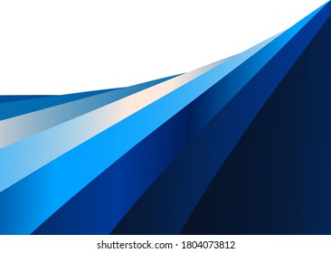 Multi colored wavy lines intertwining on a white background