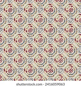 multi colorful circule texture geometric pattern.simple mandala circular summer pattern with cream background.