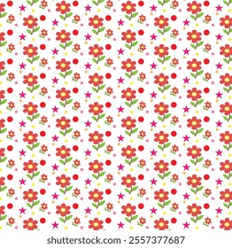 multi colorful flower art pattern