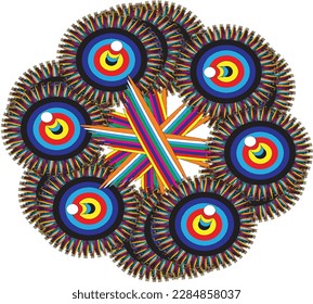 Multi colors abstract pattern shape is a surreal painting art pattern design excellent for textile and fabric pattern print, book cover ,decoration ,sign ,logo and different website and print purposes