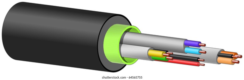 Multi colour electrical cables