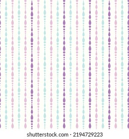 Multi colour falling water drops isolated on white vector seamless ornamental repeat pattern design. Great for all print uses