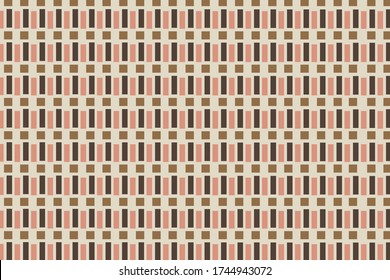 Multi coloured earthy rectangle and square grid pattern