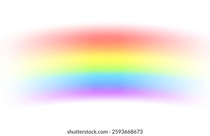 Multi coloured rainbow isolated on white, Transparent rainbow Vector illustration