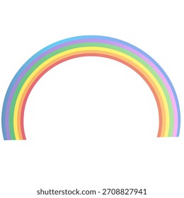 Arco-íris multicolorido isolado em branco, Ilustração transparente do vetor do arco-íris
