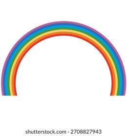 Multi coloured rainbow isolated on white, Transparent rainbow Vector illustration
