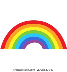 Arco-íris multicolorido isolado em branco, Ilustração transparente do vetor do arco-íris
