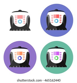 Multi cooker Flat design. Pressure cooker. Vector EPS 10