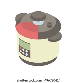 Multi cooker icon in cartoon style on a white background vector illustration