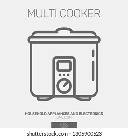 Multi Cooker line icon