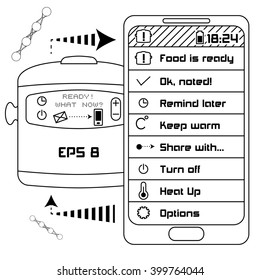 Multi cooker and Smart Phone