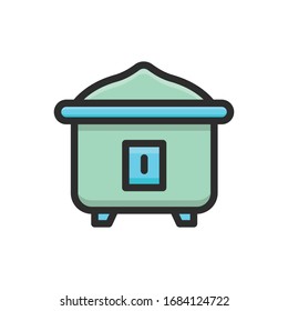 Multi Cooker Vector filled outline icon style illustration.