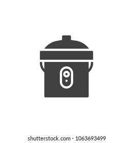 Multi cooker vector icon. filled flat sign for mobile concept and web design. Kitchenware rice cooker simple solid icon. Symbol, logo illustration. Pixel perfect vector graphics