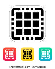 Multi Core CPU icon. Vector illustration. Vector illustration.