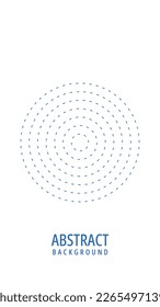 Multi dashed circle design. Mobile wallpaper design. Blue and white vector art. Modern vector template