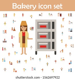 Multi deck, bakery color icon. Bakery icons universal set for web and mobile